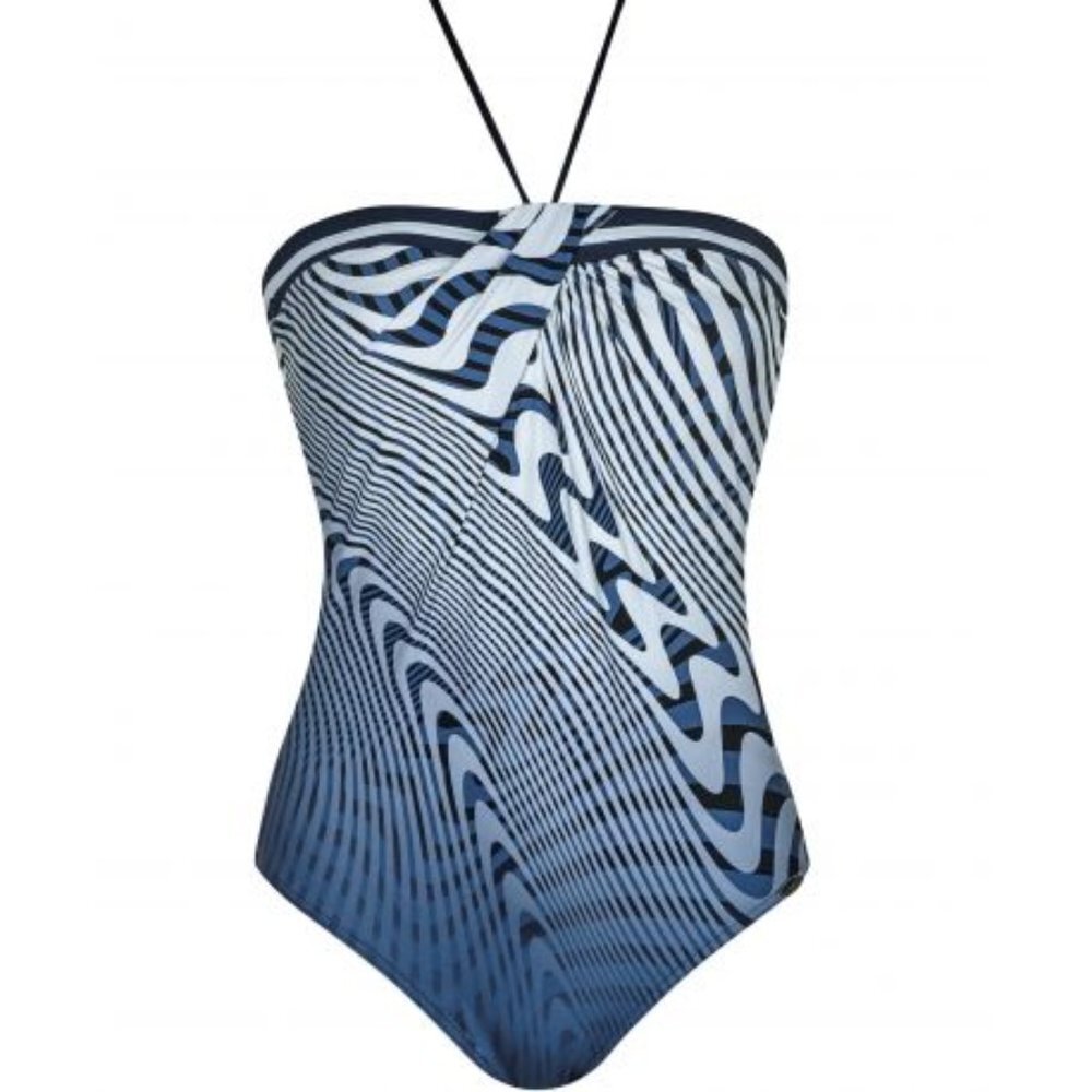 ‼️SALE ‼️ Sunflair Californian Blue Bandeau Swimsuit- Size 10